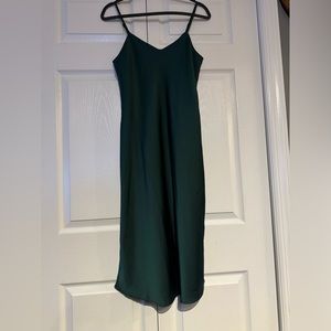 Sam Edelman green slip dress.